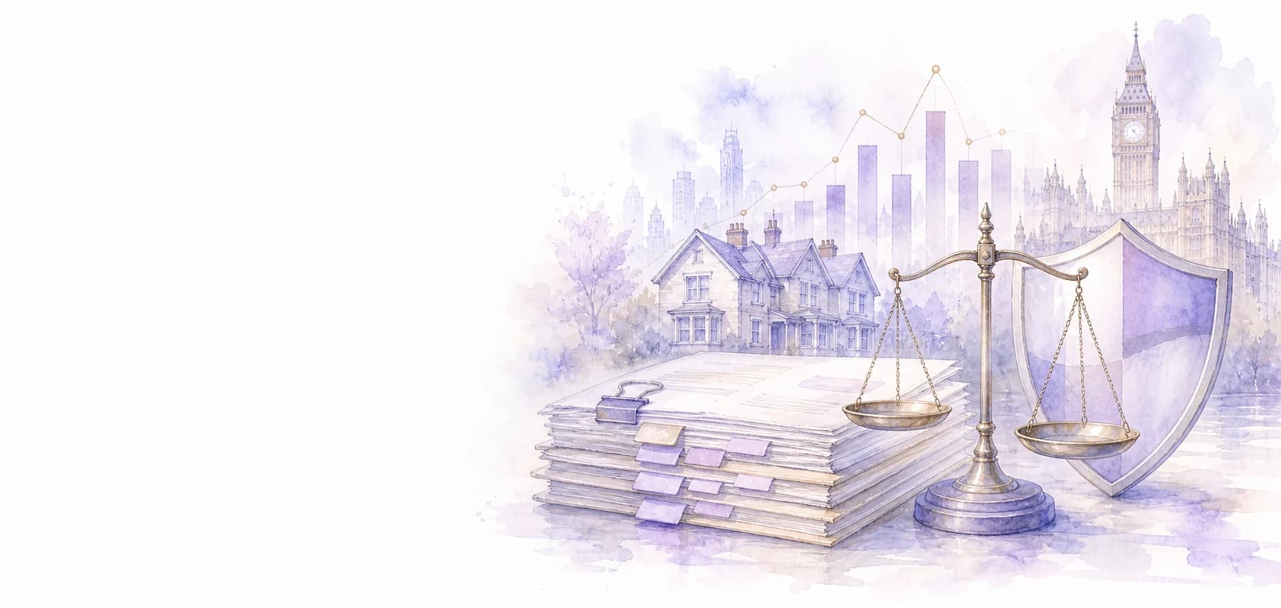 Watercolour illustration for this landlord guide