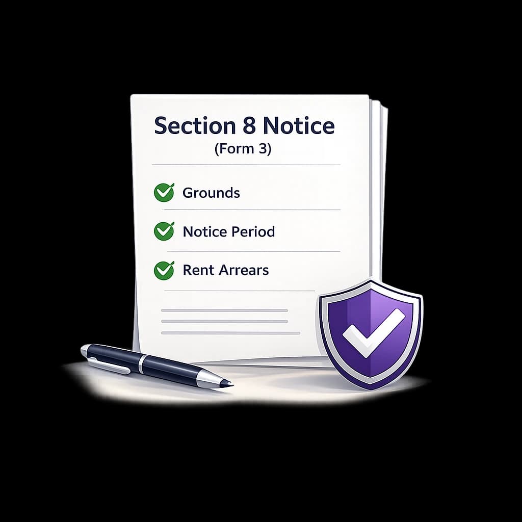 Section 8 notice (Form 3) preview
