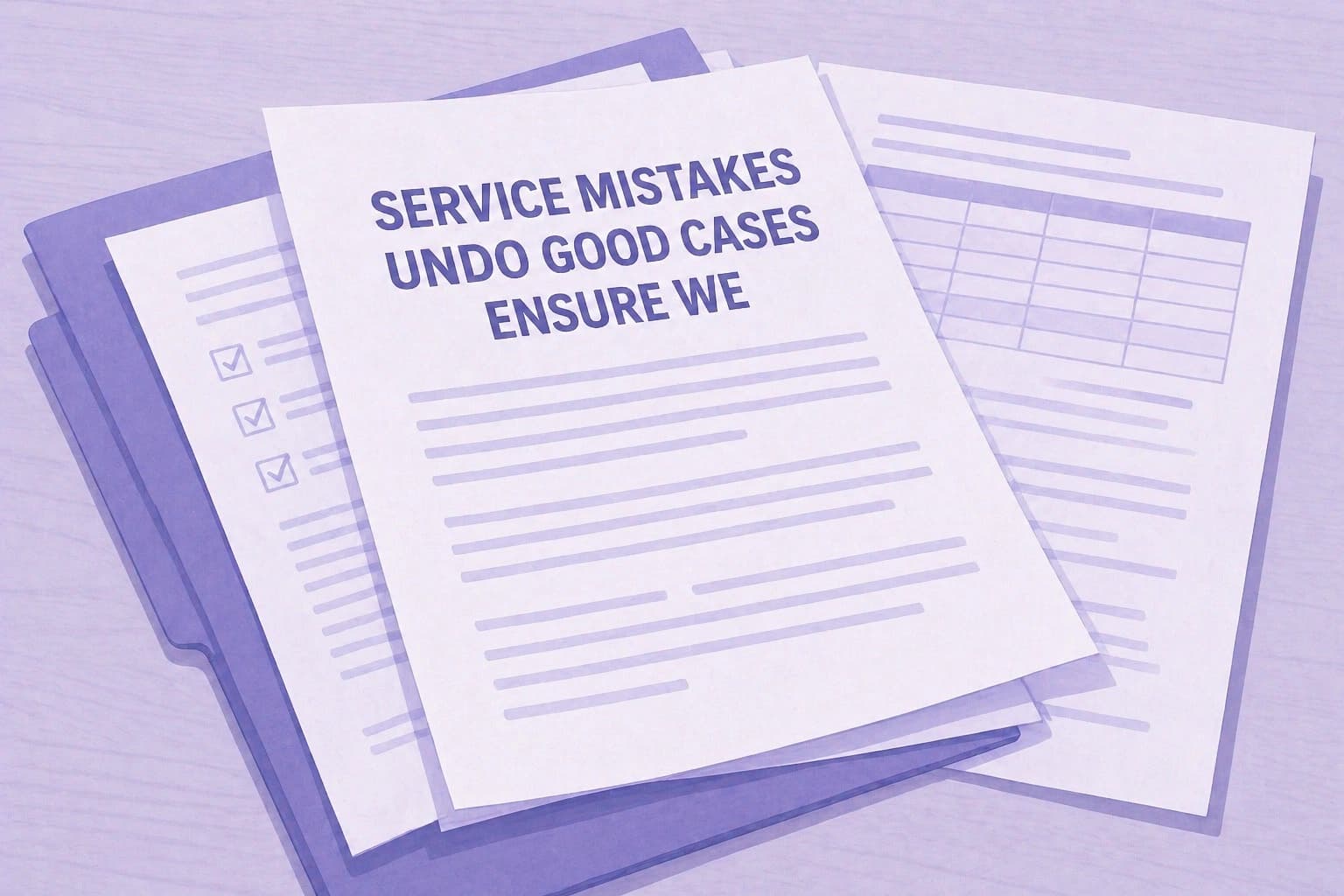 Notice service and delivery proof illustration