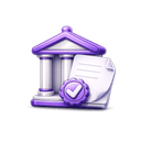 Notice to court to bailiff process diagram icon