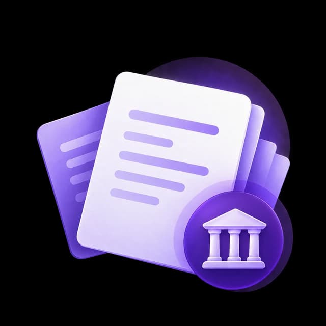 Illustration of a prepared possession claim file and courthouse